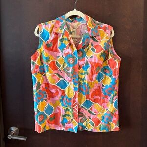 Colorful Sleeveless Women's Top